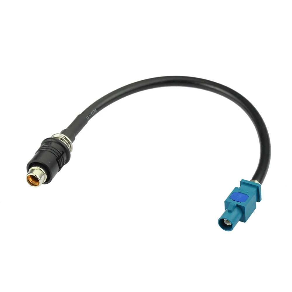 Superbat Car Radio Antenna Adapter RAKU RAST 2 RAST II to Fakra Z Male Adapter RG58 20cm for Audi Seat Skoda VW