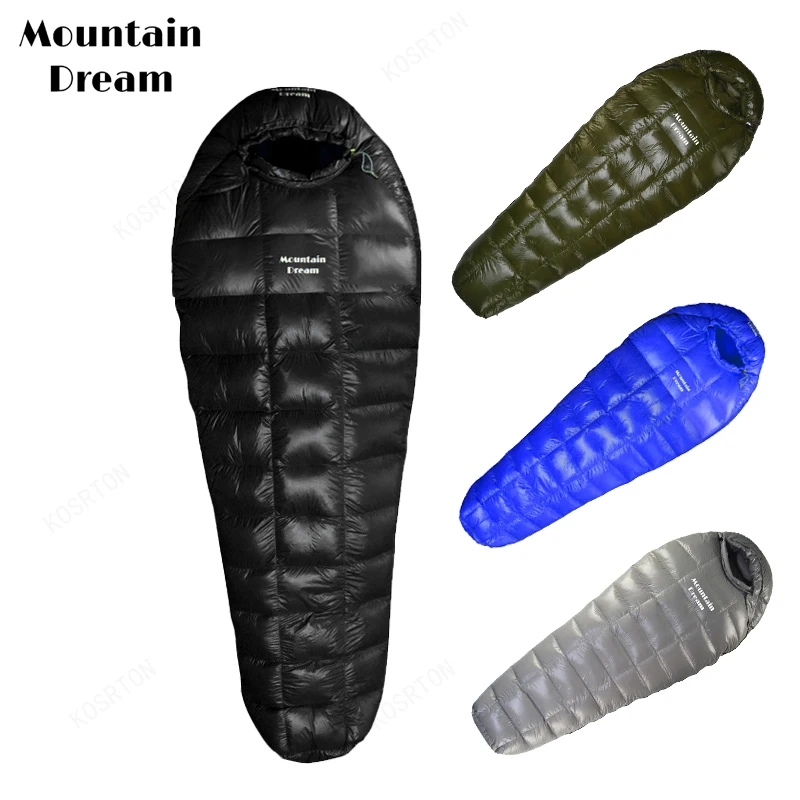 Mummy Checkered Sleeping Bag White Goose Down Filling Suitable for Adults Winter Warm Camping Travel Hiking sleeping bag survival sleeping bag