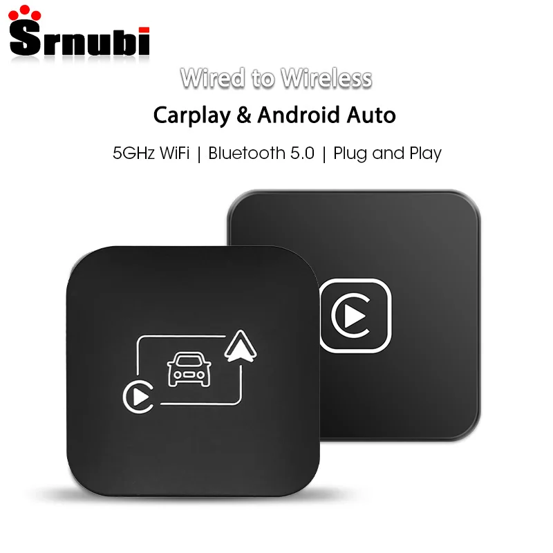 Mini Wireless Carplay Android Auto Box Spotify BT for VW Toyota Mazda Nissan Camry Suzuki Subaru Citroen Mercedes Kia Ford Opel