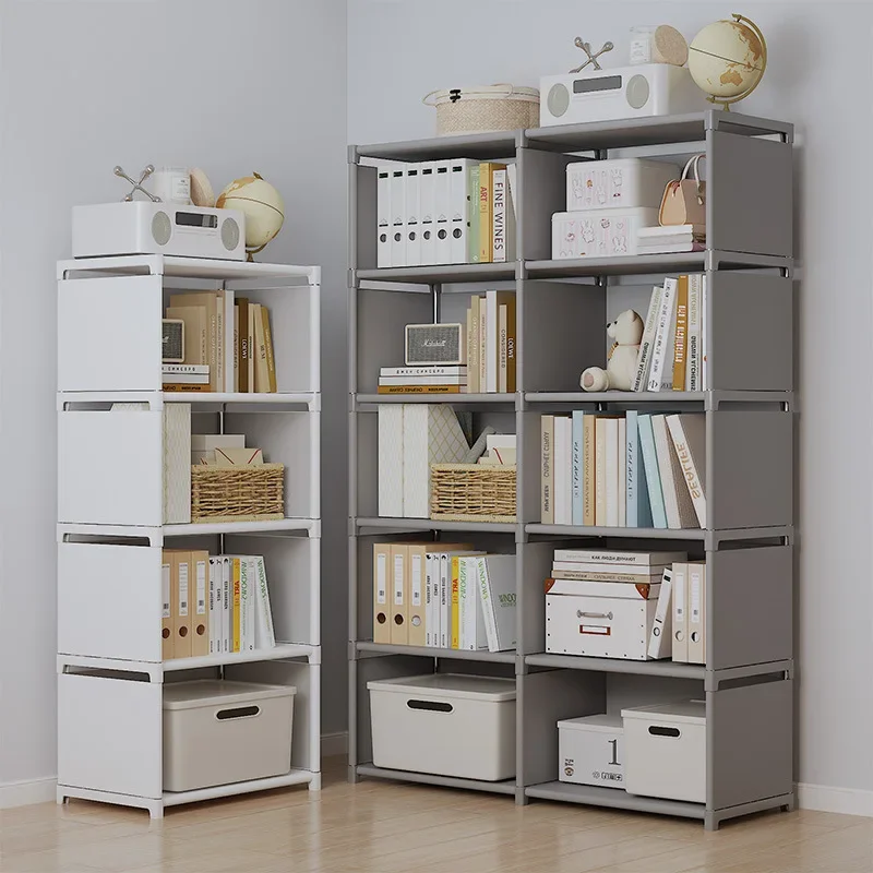 Multi-Layer Bookshelf Easy Assembly Bookcase Living Room Book Shelf Study Room Bedroom Storage Shelf Sundries Toys Cabinet
