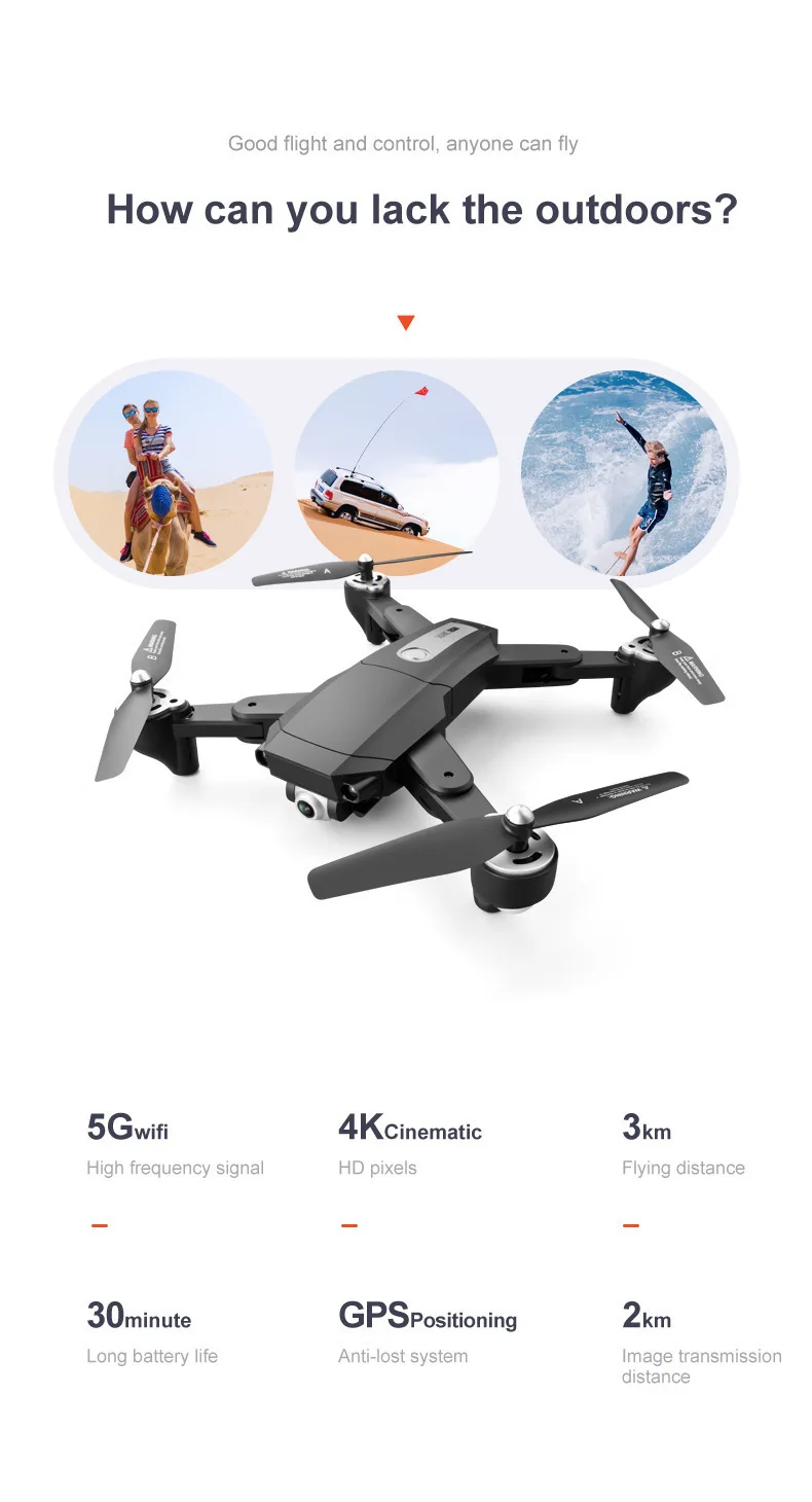 4ch remote control quadcopter KBDFA S604 Pro GPS Drone 4k Professional HD Dual Camera Drones With Camera HD 4K RC Helicopters Quadcopter Outdoor Drone Gifts RC Quadcopter hot