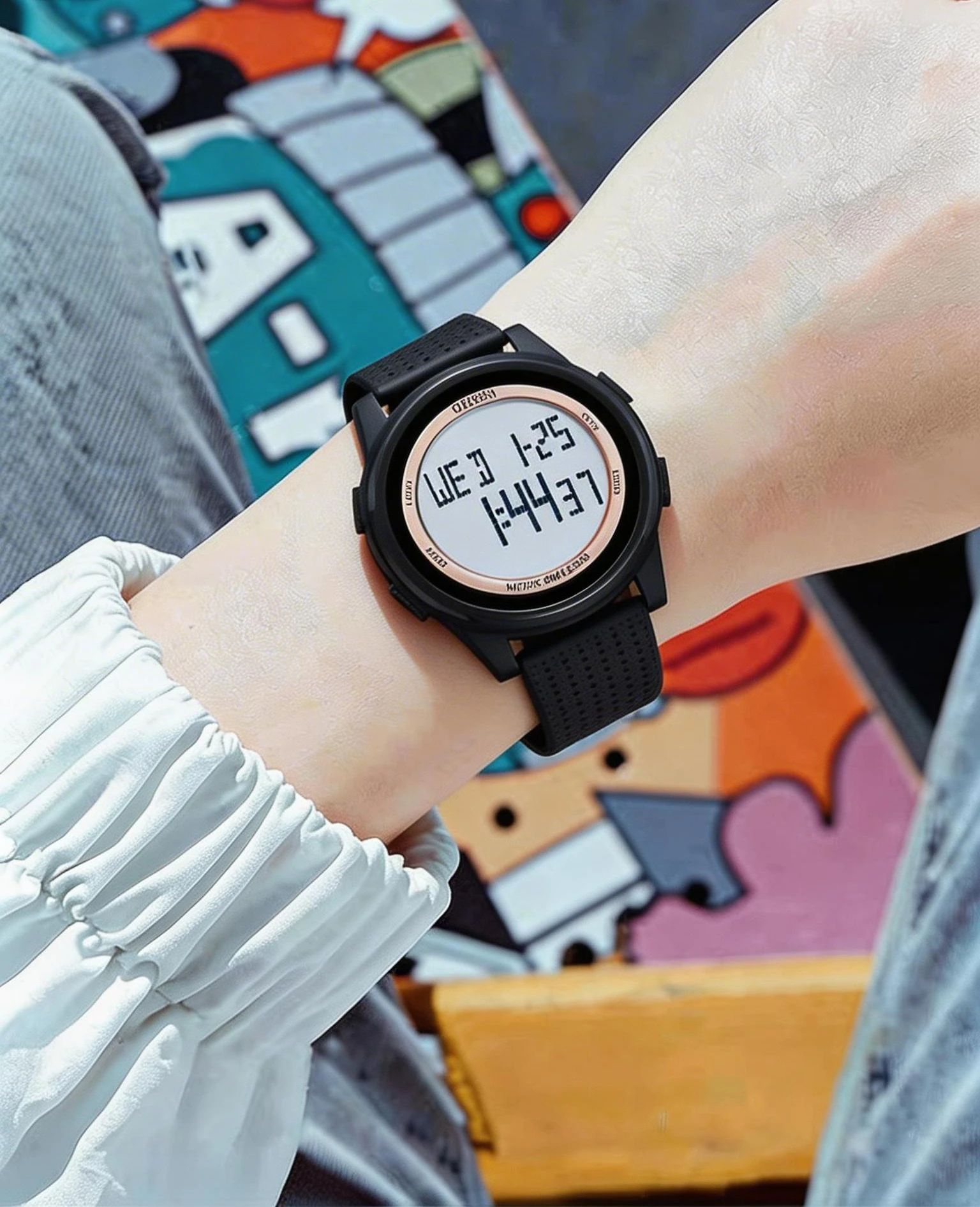Unisex Waterproof LED Sport Watch - Fashionable Digital Timepiece