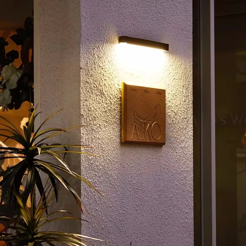 Solar LED Light Outdoor Waterproof Garden Decor Solar Powered Lamp Super Bright Villa Door Number Balcony Sunlight Wall Lights led wall lamp solar light solar led light