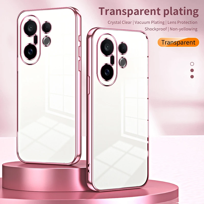 Fashion Electroplating Transparent Silicone TPU Shockproof Case