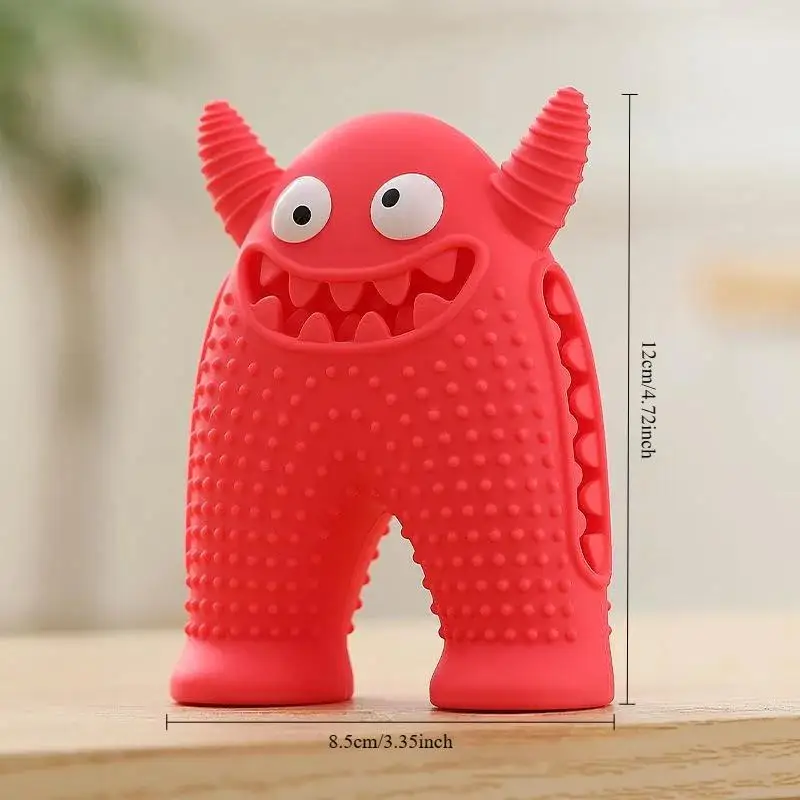 1 Pcs New Dog Molar Toy Food Grade Silicone BPA Cute Dog Tooth Cleaning Interactive Bite Resistant Sound Toy Pet Supplies