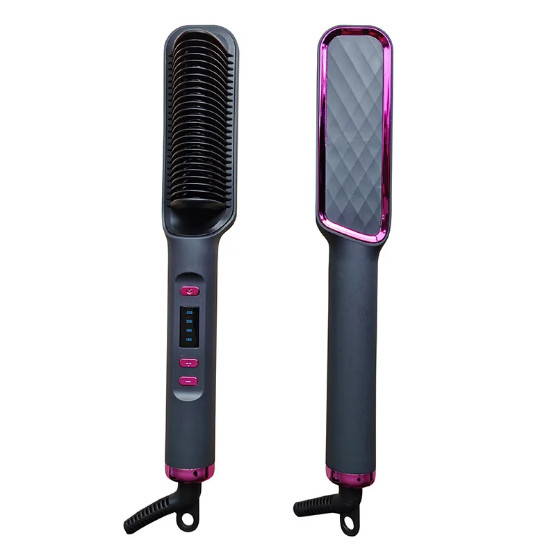 LCD Hair Straightener Negative Ion Non-invasive Hair Straightening Curling  Iron Home Use Hair Styling Appliances Long Hair Tool _ - AliExpress Mobile