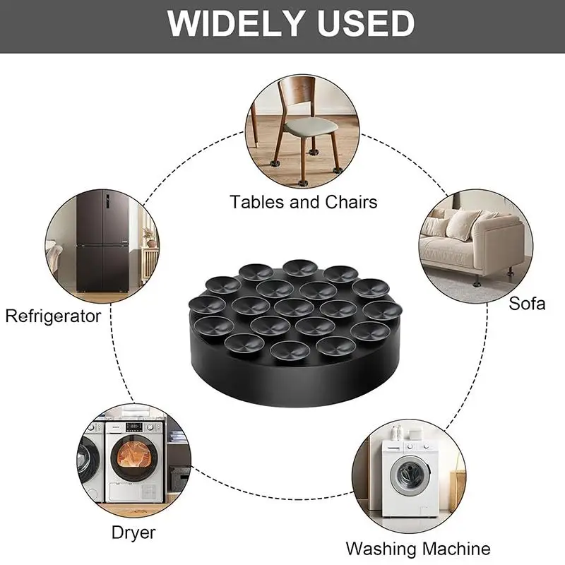 Furniture Rubber Foot Mat 4Pcs Silent Lifting Base Universal Anti Vibration Non-Slip Fixed Pads Washing Machine