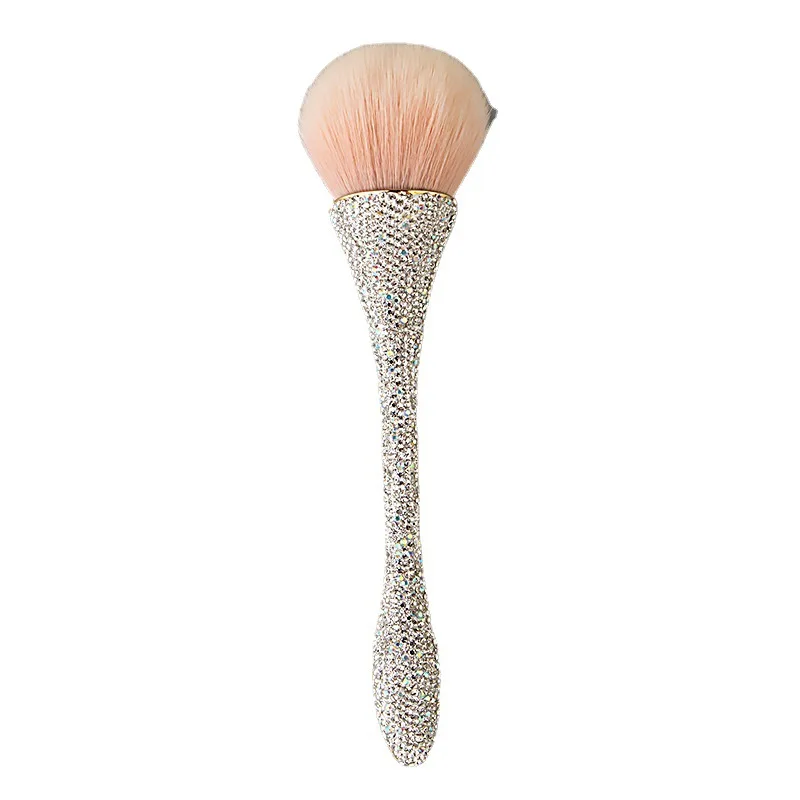 Bling Nail Dust Bush Glitter Soft Remove Dust Collector Powder Cleaning Nail Brushes With Diamond Manicure Accessories Tools Set 5
