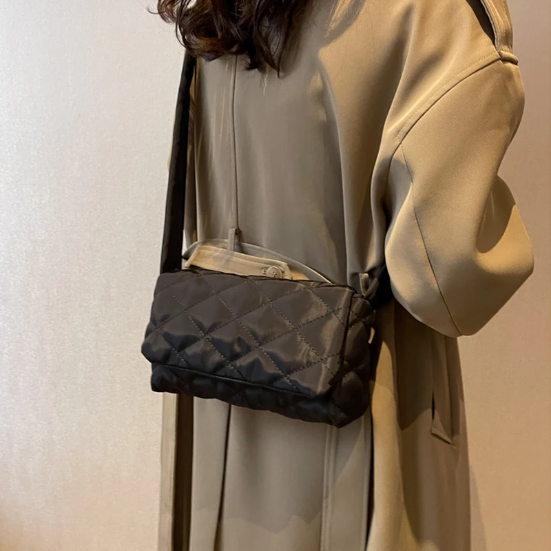 New Fashion Women Shoulder Bags Space Pad Cotton Winter Nylon Padded Quilted Shopper Bags Female Casual Crossbody Bags Handbags