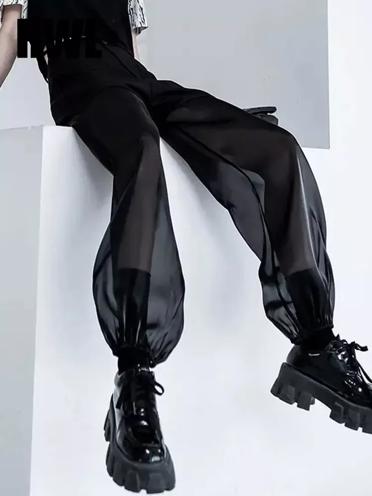 

Semi-perspective Cargo Pants Women Summer Niche Large Pockets Stitching Casual Pants Women