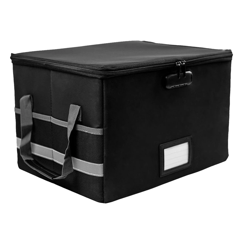 

Fireproof Document Box Secure Fireproof Lock Box With Built-In Organizer Fit For Hanging Letter/Legal Folders Office