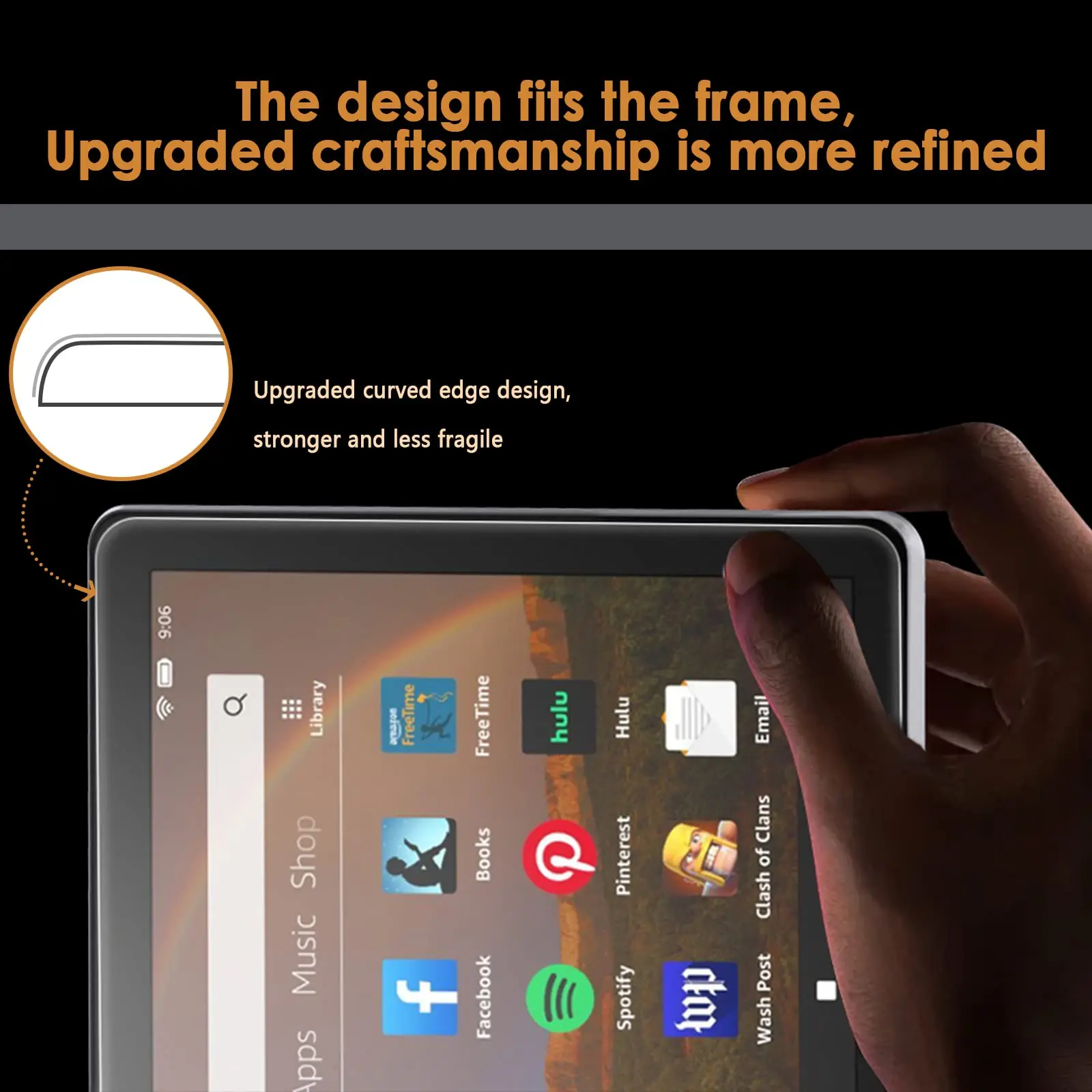 Cristal Templado IPhone XR Protector De Pantalla De Vidrio Templado 9H Para Amazon Fire HD 10 Kids Pro 2021 11ª Gen - Antiarrañazos Protector Pantalla Brillante