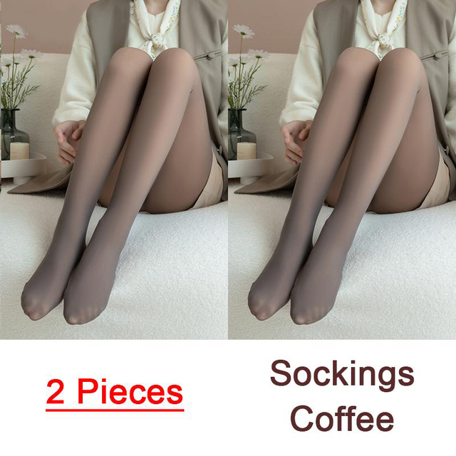 Pcs Sexy Slim Leggings Winter Warm Women Fake Translucent High Waist Leggings Super Elastic Plus Velvet Leggins