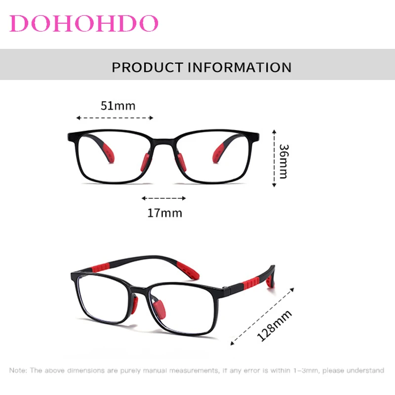 High Quality Glasses Kids Blue Light Anti Glare Filter Children Eyeglasses Fashion Girl Boy Optical Frame Blocking Clear Lenses