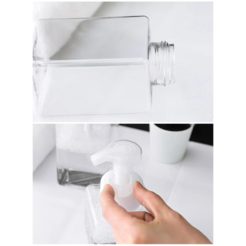 250/400ml Large Foam Dispenser Plastic Pump Bottles Mini Empty Soap Refillable Bottle for Travel Cleaning Cosmetics Packaging