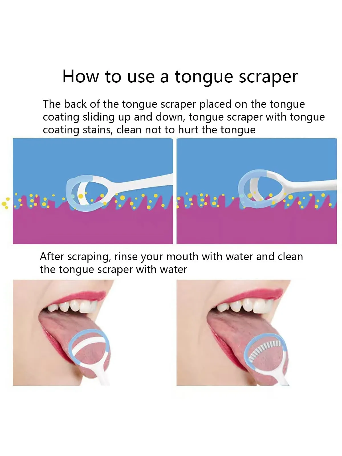 1pc-Silicone Tongue Scraper Tongue Cleaner Remove Halitosis Tongue Coating Oral Care Tongue Scraping Brush To Keep Fresh Breath