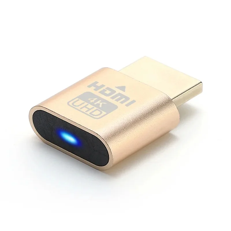 4K HDMI Virtual Display Adapter - LED Dummy Emulator Plug
