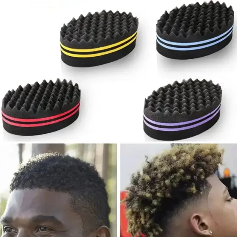 Double Sides Magic twist hair brush sponge Sponge Brush For Natural afro coil wave dread For Hair Styling Tool