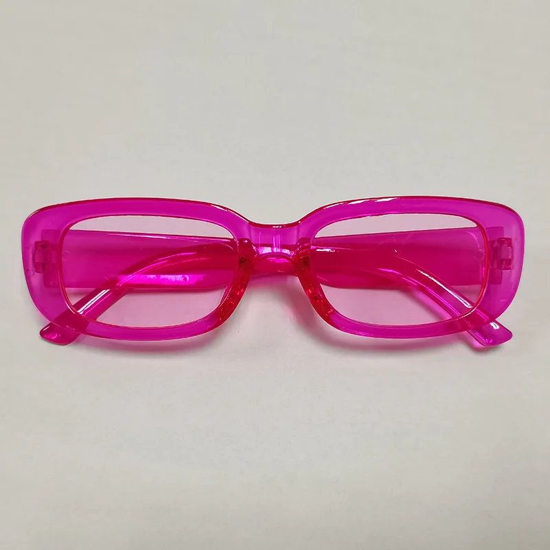 2023 Small Rectangle Frame Sunglasses Jelly Color UV400 Protection Sun Glasses Goggles Summer Beach Street Eyewear for_voghion.com