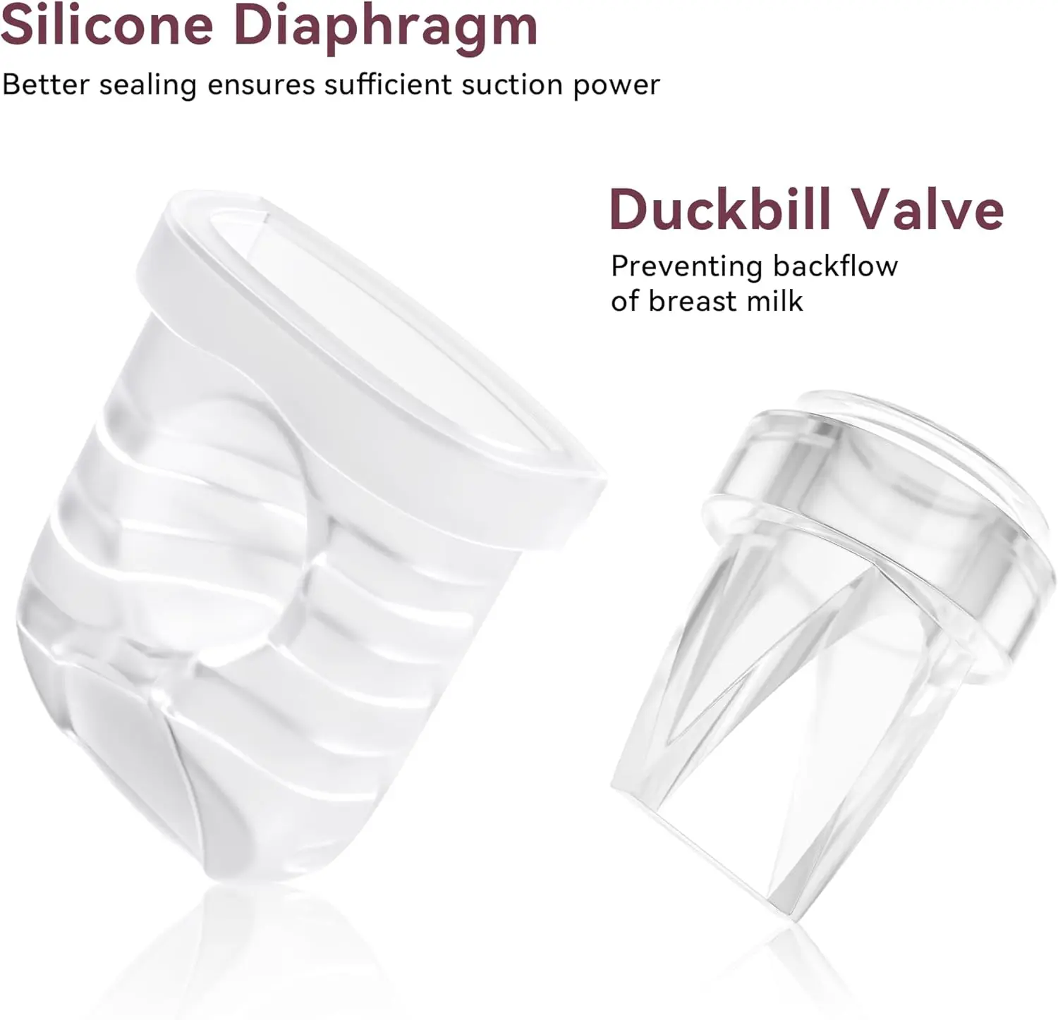 Duckbill Values Silicone Diaphragm Compatible with eufy E10 S1 S1 Pro, For S32 Breast Pump Replacement Pump Parts Accessories 5