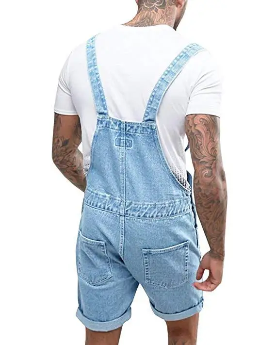 Summer Men's Denim Shorts Streetwear Brace Jeans denim shorts summer jeans shorts