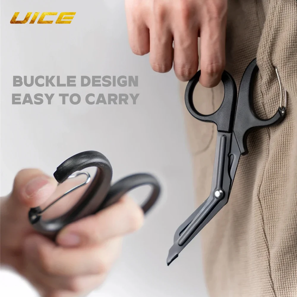Ice Hockey Tape Scissors With Buckle Multipurpose Stainless Steel Scissor For Cutting PVC Tape Bandage Shear Hockey Accessories