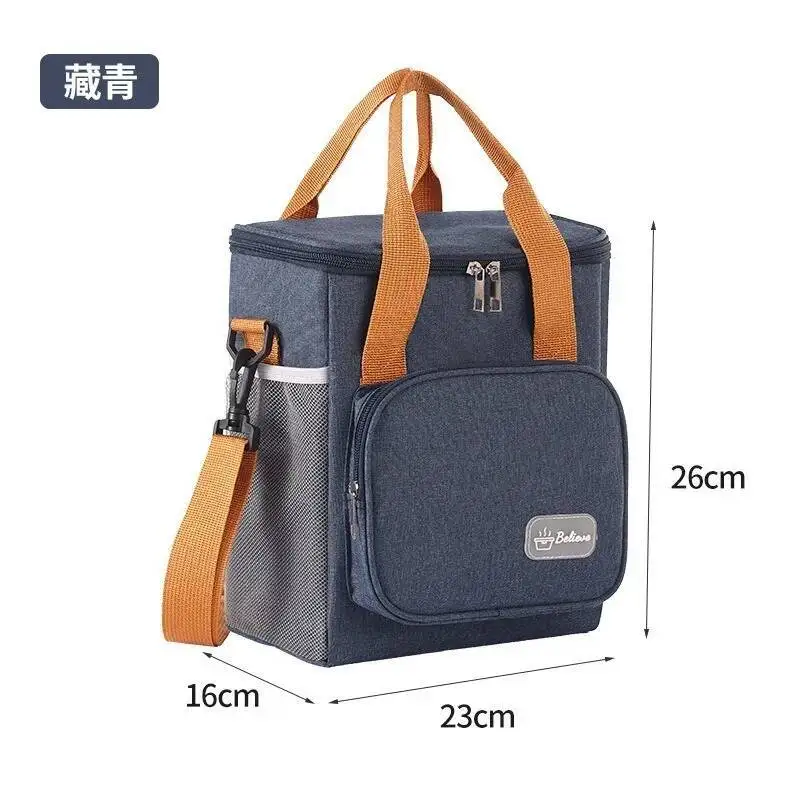 이중 레이어 보온 도시락 가방 크로스바디 벤토 토트백, 튼튼한 보냉 가방, 직장인/학생용, 인기 상품