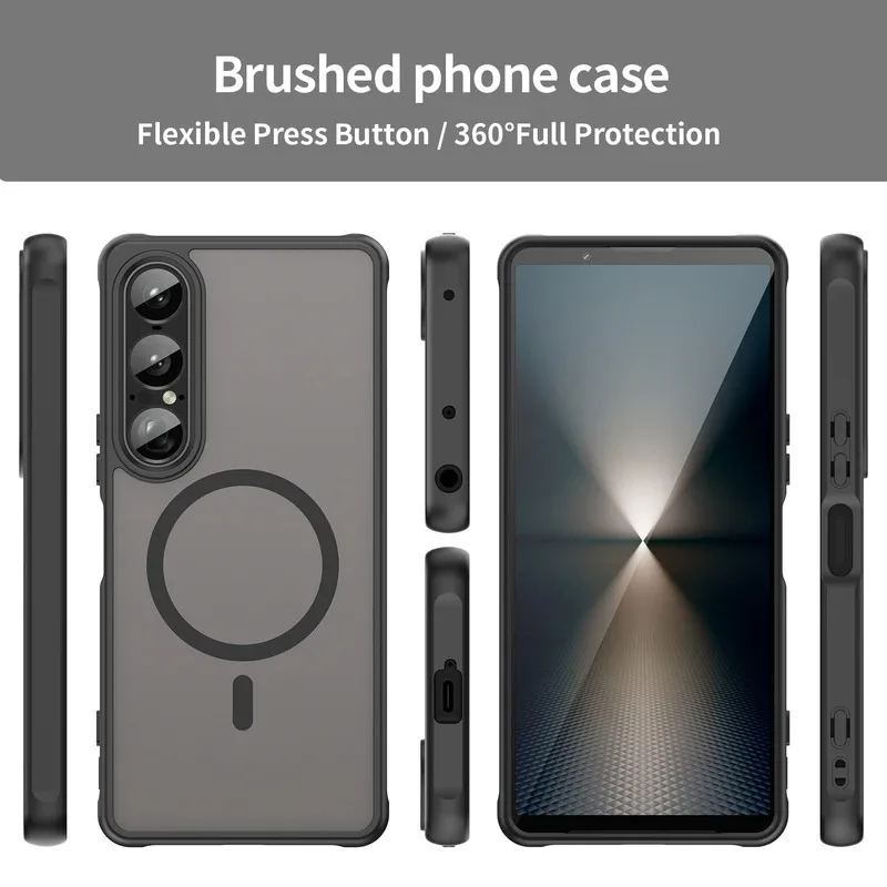 Magsafe Magnetic Wireless Charging Shockproof Matte Case - Clear Back Cover