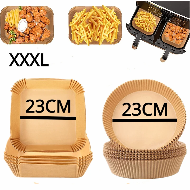 23CM Air Fryer Disposable Baking Paper Liner Non-Stick Mat Steamer Square Round Parchment for Microwave Oven Kitchen Cookers 23CM Air Fryer Disposable Baking Paper Liner Non-Stick Mat Steamer Square Round Parchment for Microwave Oven Kitchen Cookers