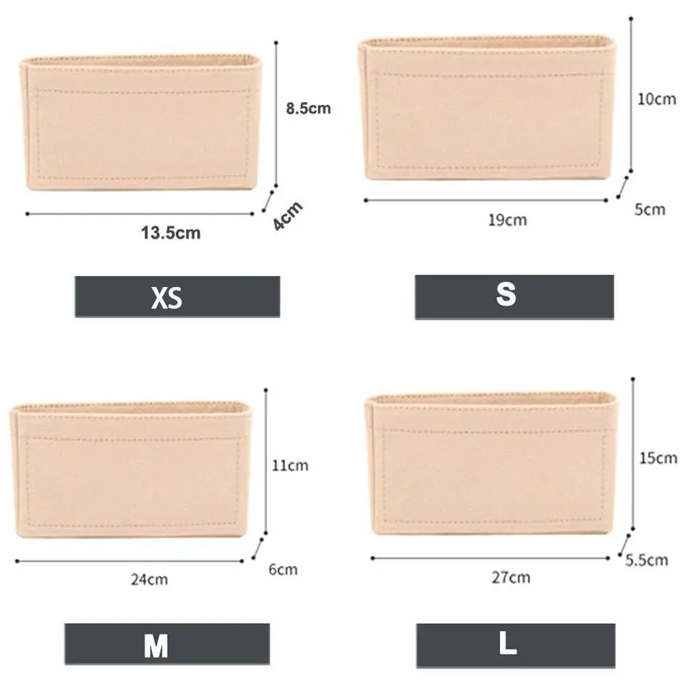 Confidential Organizer Travel Bag Insert Purse Liner Felt Insert Bag Handbag Insert Bag Inner Bag