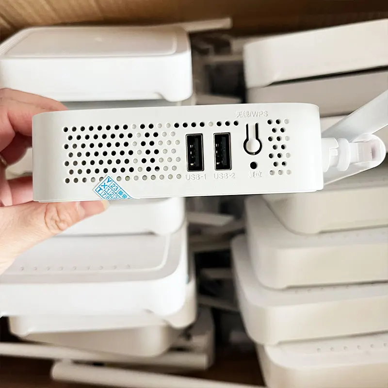 H3-2S 듀얼 밴드 FTTH 모뎀, 광섬유 GPON OLT 중고, 전원 없음, 5G GPON ONU ONT 4GE + 2USB + 2.4/5G WIFI AC 라우터