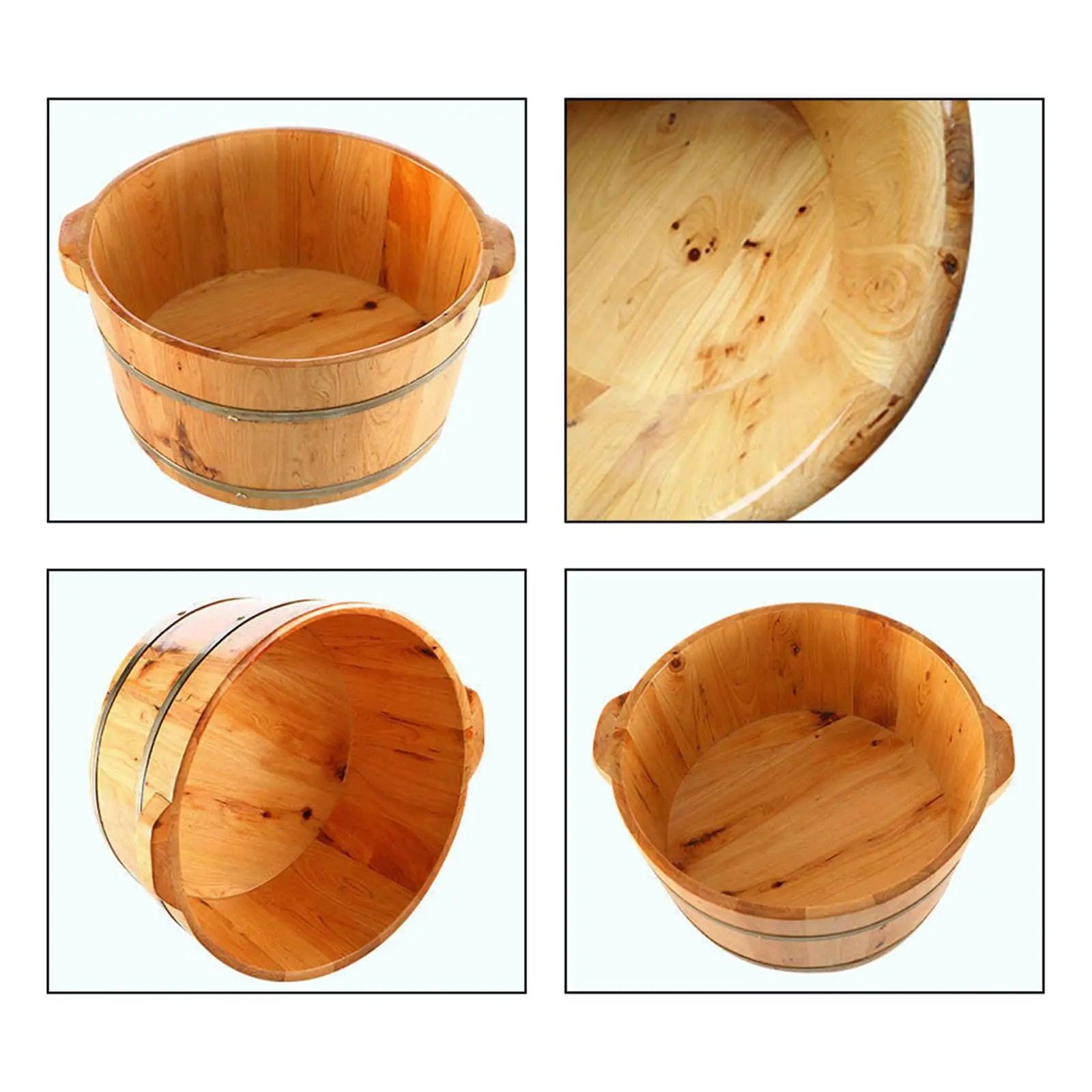 Foot Bath Basin Feet Soaking Tub Footbath Bucket Wooden Foot Bath Soak Foot Tub for Women Men Bathroom Soaking Feet Foot SPA