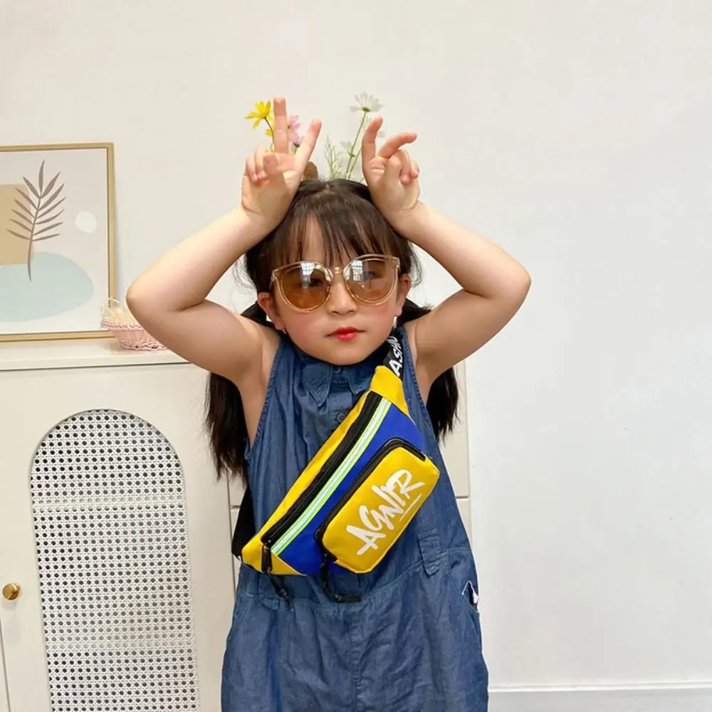 New Baby Mini Waist Bags Oxford Cute Letter Girls Boys Banana Bag Fashion Fanny Pack Kids Shoulder Crossbody Chest Belt Bags - 3