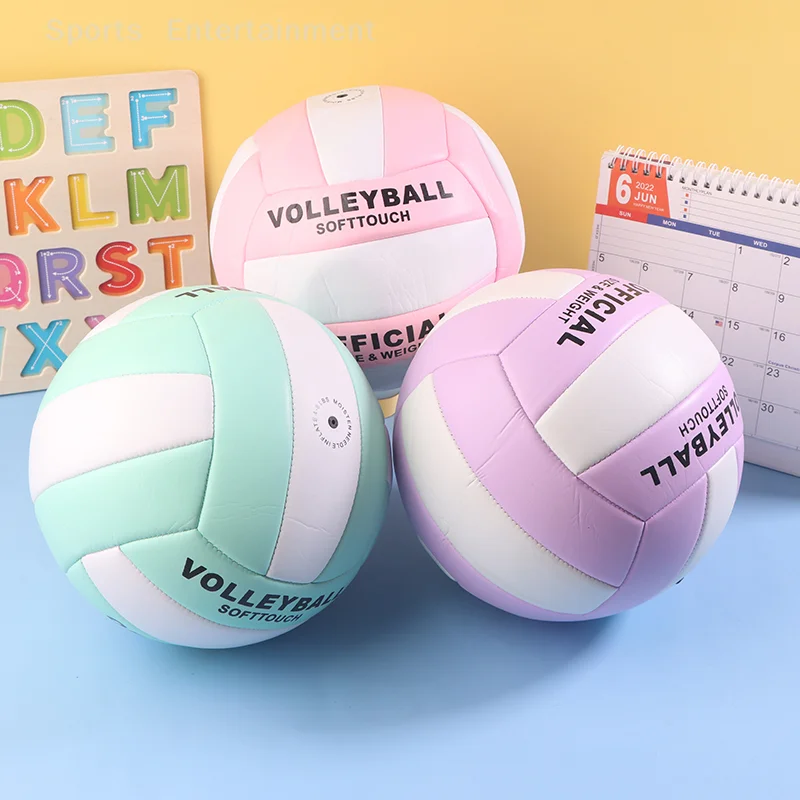 1Pc Size 5 Volleyball Rubber+PVC Ball Sports Sand Beach Playground Gym Game Play Competition For Beginner Teenager Training