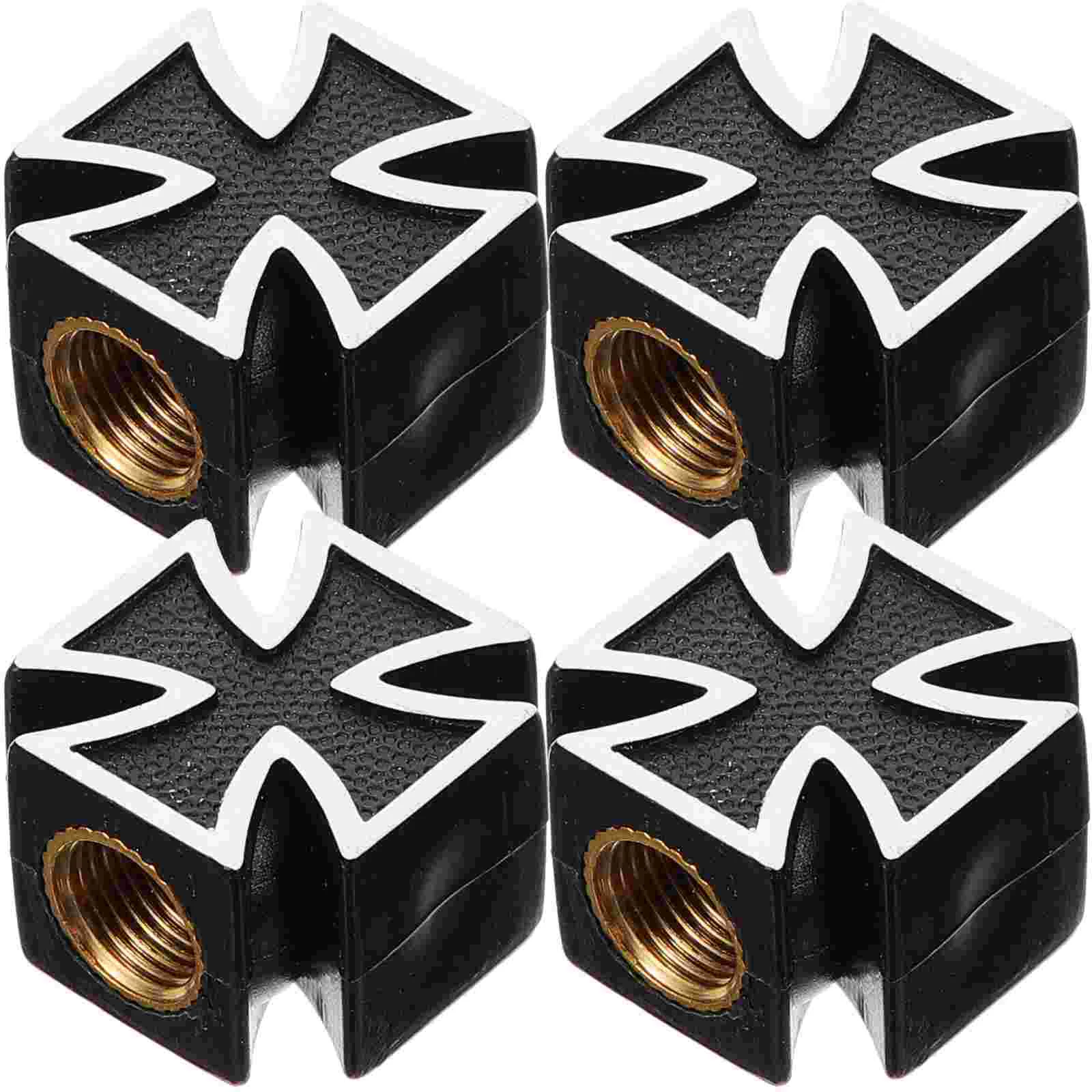 

4 pcs Cross Car Tire Valve Caps Tire Wheel Valve Covers Universal Tire Valve Caps