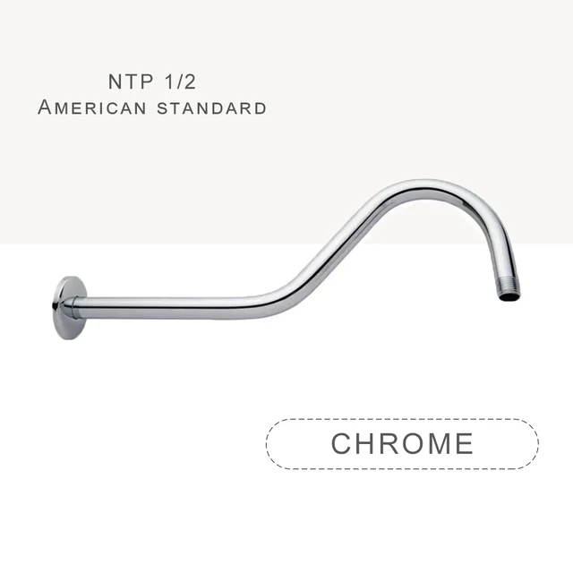 SUS 304 Bathroom Shower Head Arm Wall Accessory Swan Shape Extension