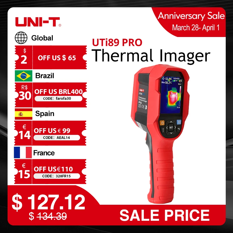 Тепловизор UNI-T UTI89 PRO 80X60 Пиксельная инфракрасная камера промышленная