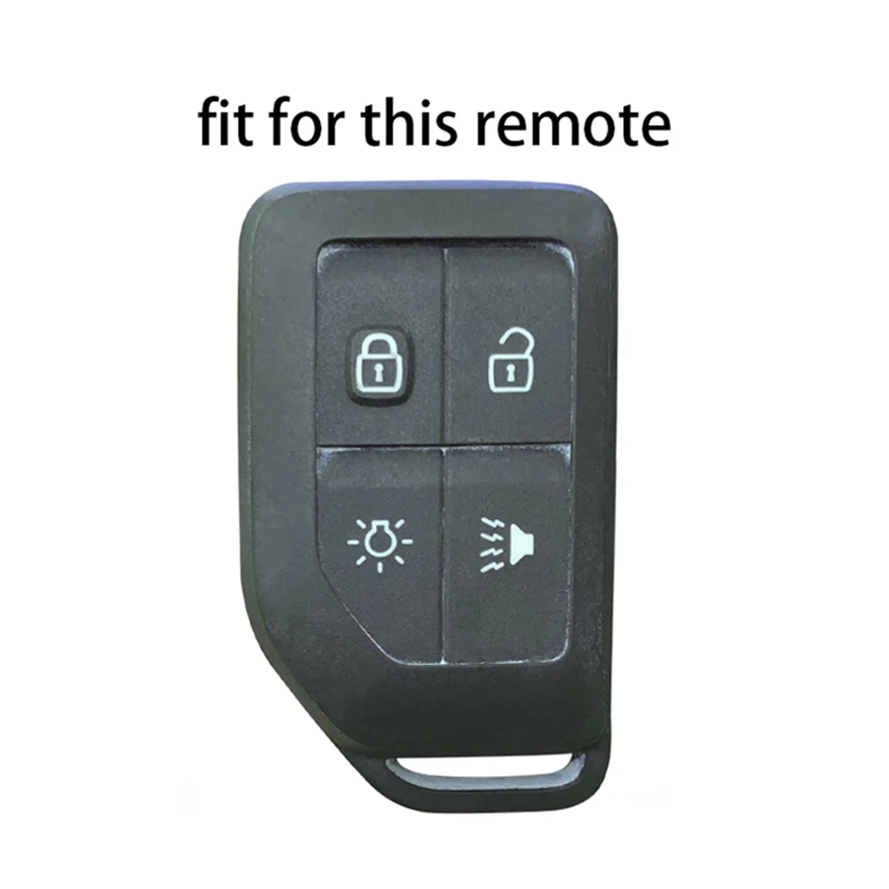 Silikon-Fernschlüsselabdeckungsschale, Autokette, Schlüsseletui für Volvo FH16 RC FM EVRO 6 FH LKW-Zubehör, halb 4 Tasten – Detail 1