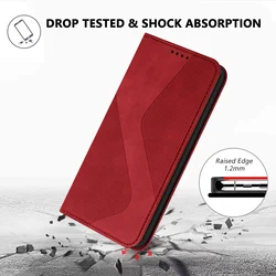 Leather Wallet Flip Case for Motorola Edge 60 Series (Red (HX - S))