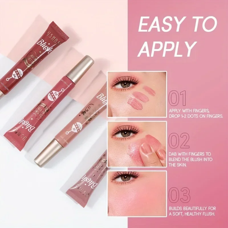 Radiant Glow Waterproof Liquid Blush Stick with Natural Contouring Finish