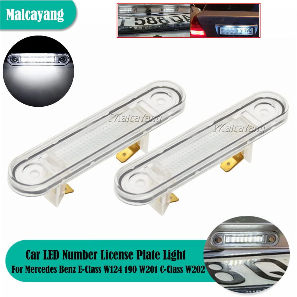 

2pcs Error Free Car Styling For Mercedes Benz E-Class W124 190 W201 C-Class W202 Canbus LED License Plate Number Light Lamp