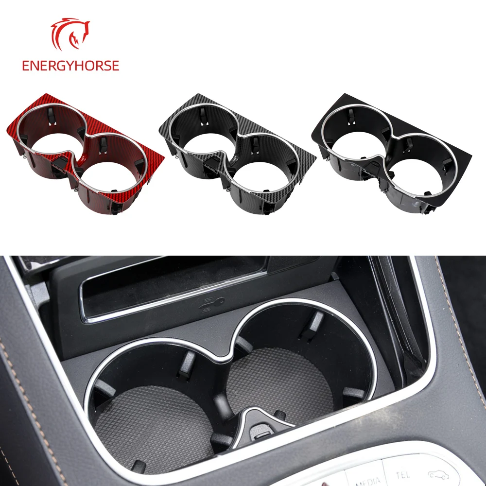 

For Benz W222 W217 Car Front Center Console Drinks Water Cup Holder Insert Frame for Mercedes S Class S300 S350 S400 2226830075