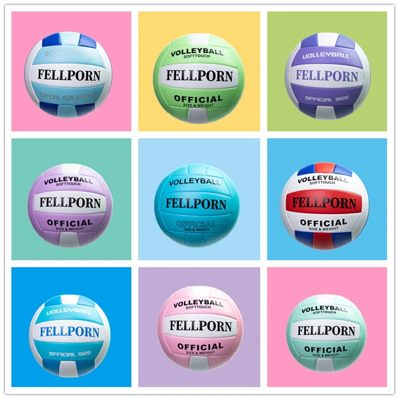 12 Colors Indoor Volleyball New High Quality Leather PVC Soft Beach Volleyball Hard Training Game Ball