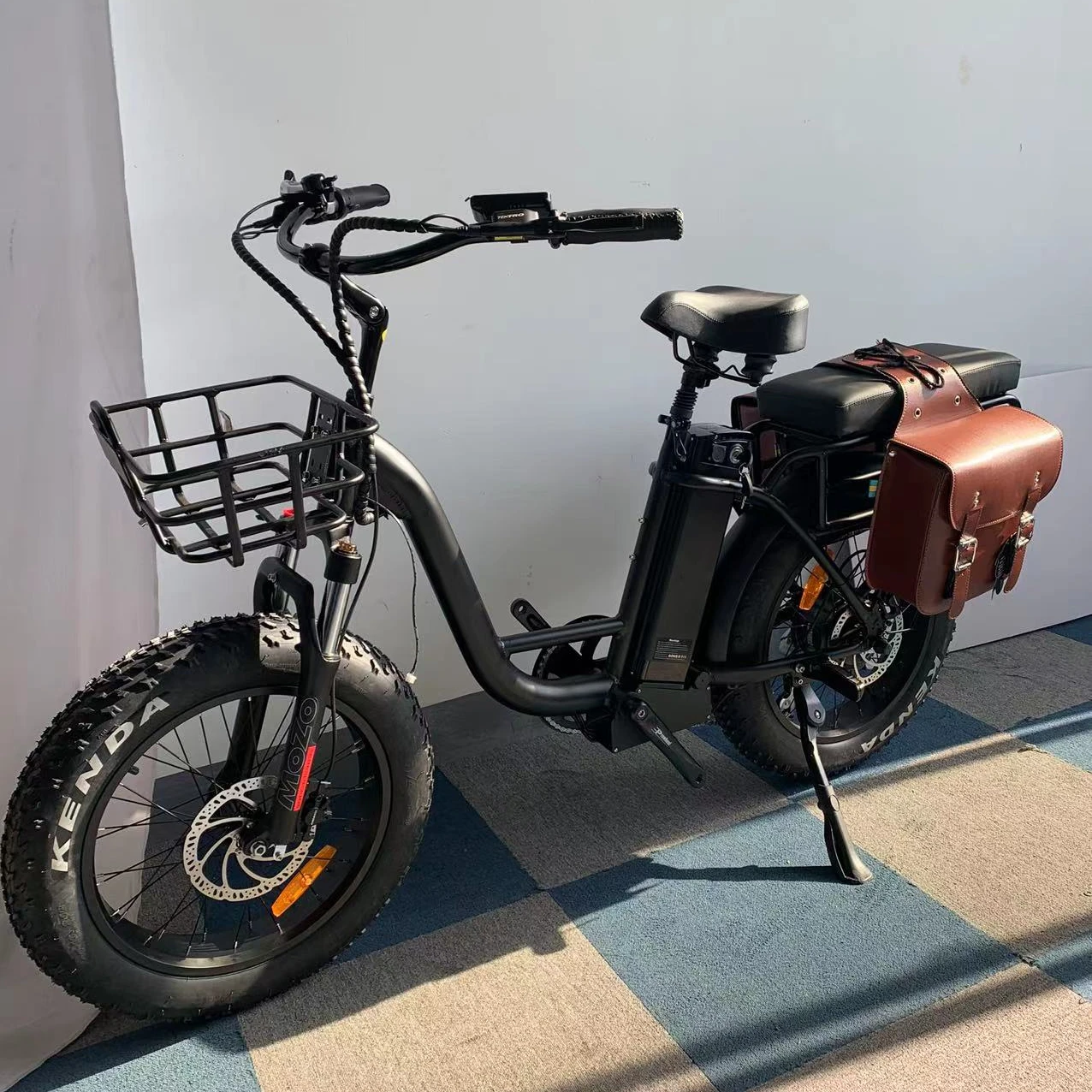 Ristar 20 Inch 500W 48V 15ah E-bike 7 Speed Gears Fat Tire Electric Bicycle With Front Basket And Rear Seat Cargo Ebike Carrying aostirmotor s18 1500w electric bike 26 4 0 fat tire 48v 15ah battery 50km h max speed 7 speed shimano gear