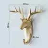 Animal Head Resin Key Hook Decor Holder Clothing Deer Elephant Unicorn Rhinoceros Racks Hook Coat Bag Hanger Cap Decor Home Wall 1