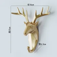 Animal Head Resin Key Hook Decor Holder Clothing Deer Elephant Unicorn Rhinoceros Racks Hook Coat Bag Hanger Cap Decor Home Wall 1