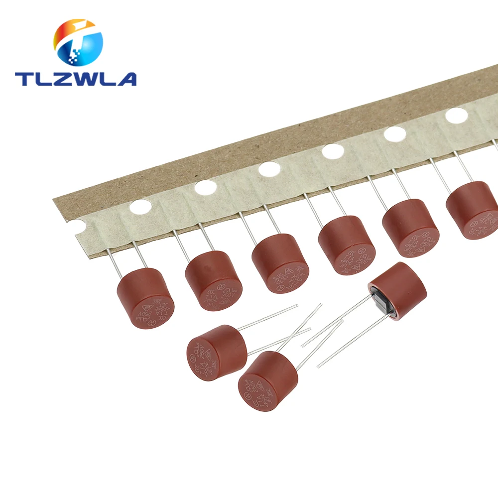 10PCS Round Fuse Slow Blow 500mA 1A 2A 2.5A 3.15A 4A 5A 6.3A 8A 10A 250V 382 Plastic T2A LCD TV Power Board