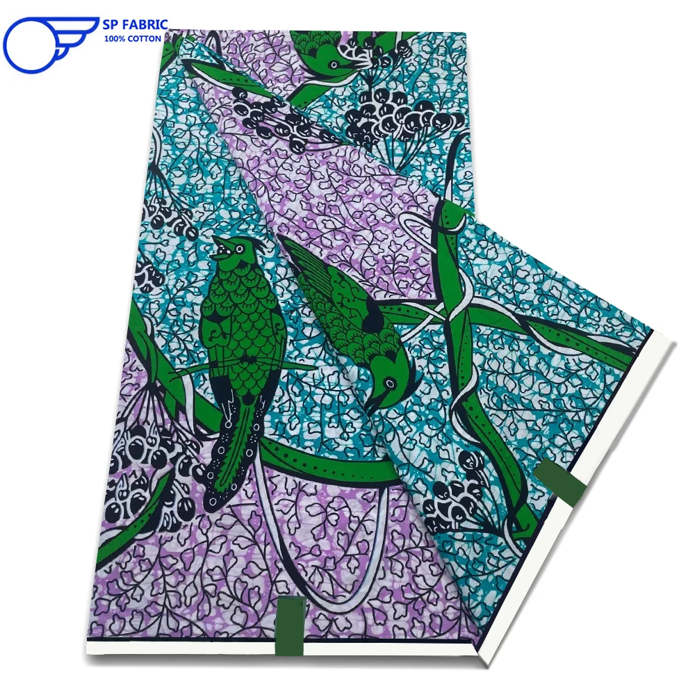 

Lastest Genuine Super Hollandais African Wax Fabric 100%Cotton Original Ankara Block Print Pattern Africa For Sewing 6 yards