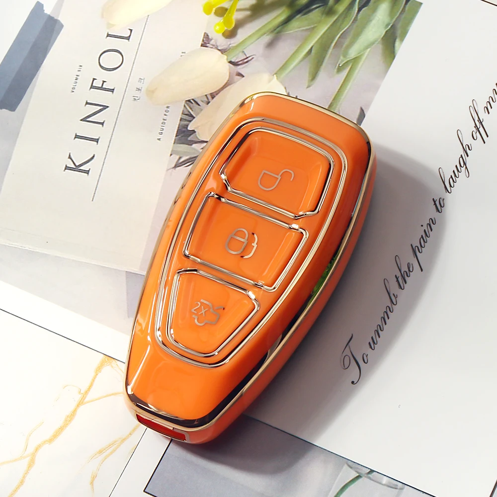 Premium 3-Button TPU Car Key Case Cover