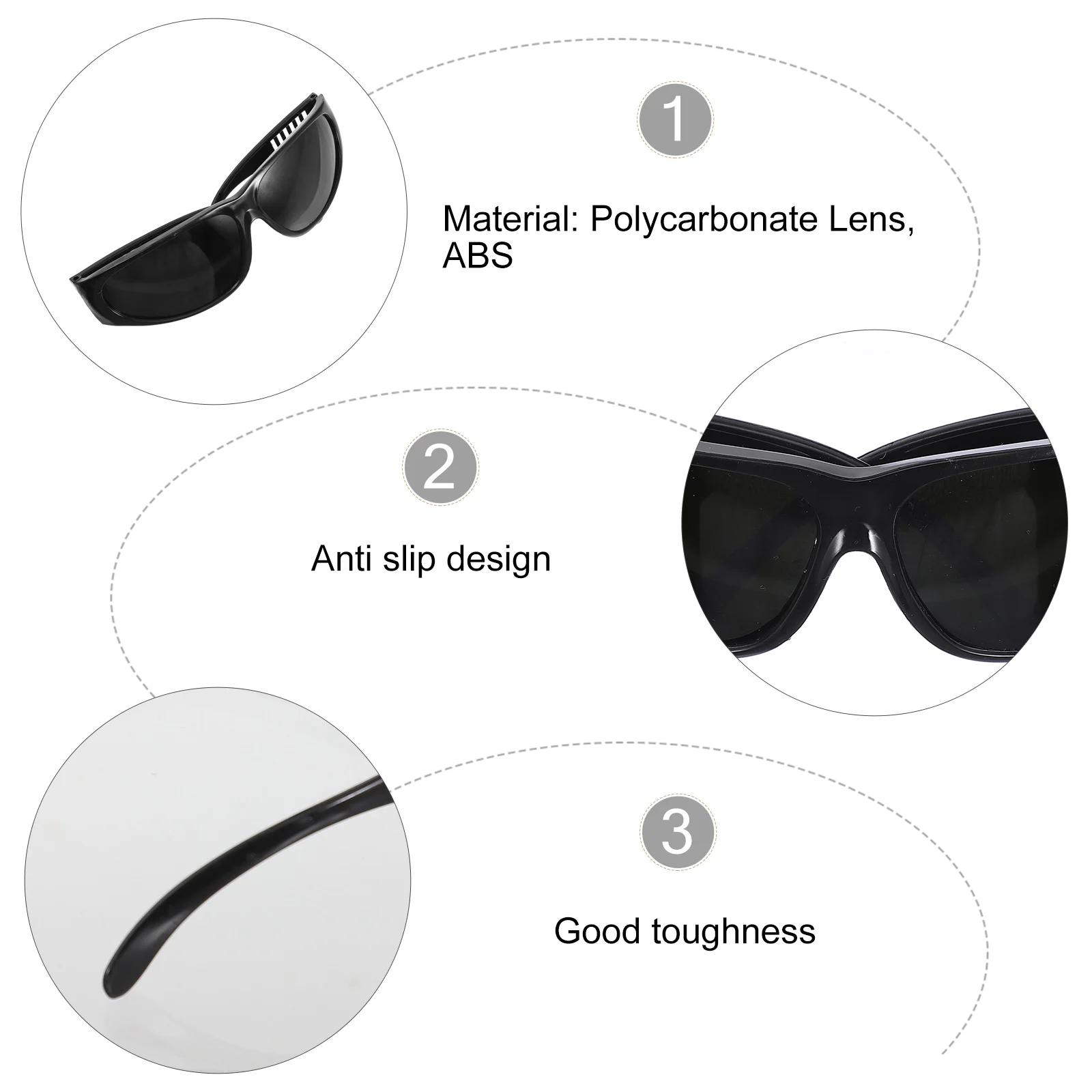 6 Pcs Black 209 Welding Goggles Protective Eye Shield Safety Glasses UV Anti Fog Electrician Construction Worker Chainsaw